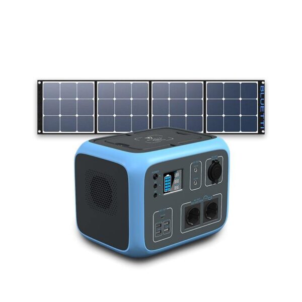 Bluetti Poweroak AC50S mit Solarpanels
