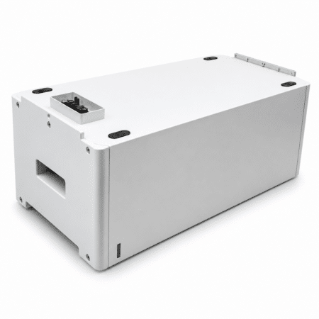 BYD HVS Modul 2.56 Battery-Box Premium Batteriemodul in Seitenansicht mit sichtbaren Anschlussklemmen oben