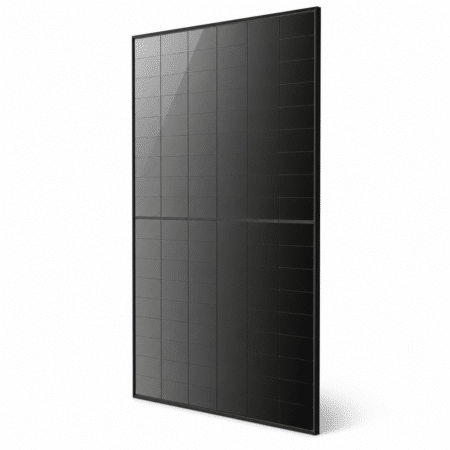 Heckert Solar ZEUS 3.0 Full Black Solarmodul 480Wp in schräger Frontansicht