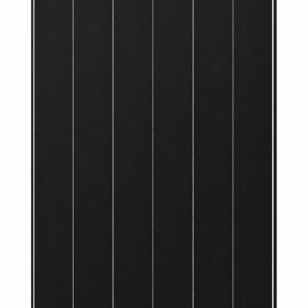 Frontansicht des ZEUS 3.0+ Performance Glas-Glas Solarmoduls 490Wp mit schwarzer Zellfläche und Rahmen