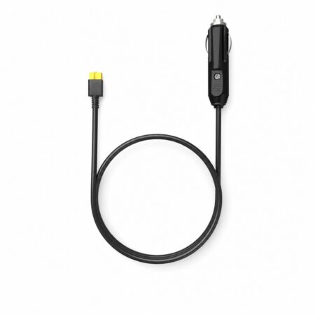 BLUETTI Autoladekabel XT60 mit Zigarettenanzünder-Stecker und gelbem XT60-Anschluss, Frontansicht