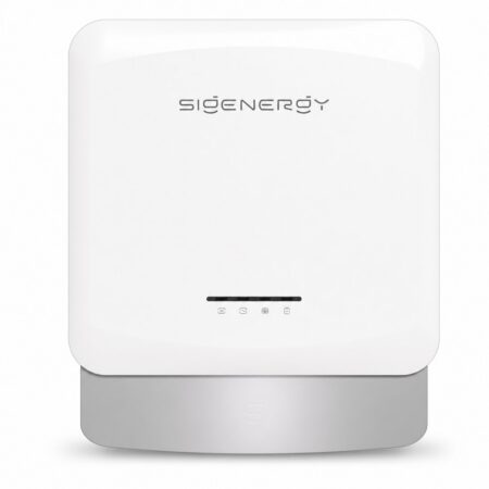 Sigenergy Sigen Hybrid Wechselrichter in Weiß mit Sigenergy-Schriftzug und Status-LEDs, Frontansicht