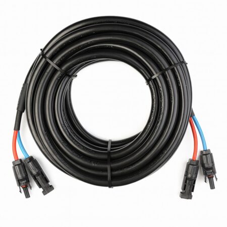 WATTSTUNDE VK-MC4-MC4-6.10 MC4 Verlängerungskabel 10 m 2x6 mm² – aufgerolltes Solarkabel-Paar mit MC4 Stecker und Buchse