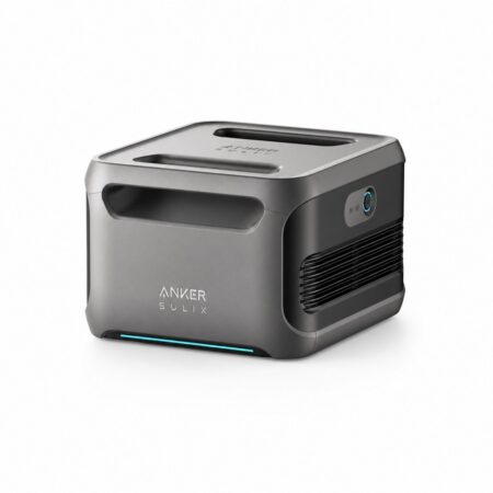 Anker SOLIX BP3800 Erweiterungsakku 3840 Wh in Schrägansicht mit Tragegriffen und Lüftungsgitter