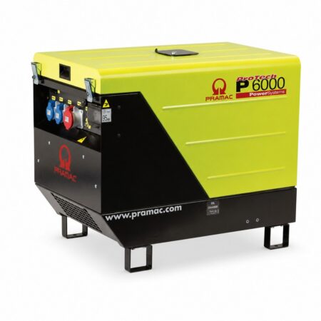 Pramac P 6000 schallgedämmter Diesel-Stromerzeuger 400 V / 230 V mit Yanmar-Motor und CEE-Drehstromsteckdose