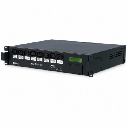 Riello Multi Switch MSW automatischer Transferschalter 16 A im 19-Zoll-Gehäuse mit acht IEC-Ausgängen