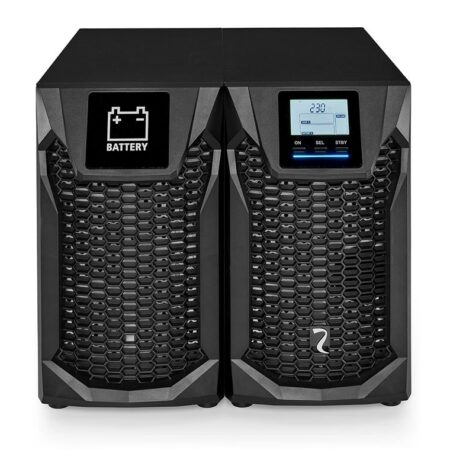 Riello Sentinel Pro2 SP2 3000 ER Online-USV mit externem Batterieschrank BTC, Frontansicht