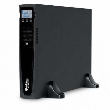 Riello Vision Dual VSD Line-Interactive-USV als Tower mit Standfüßen, auch als Rackgerät einsetzbar