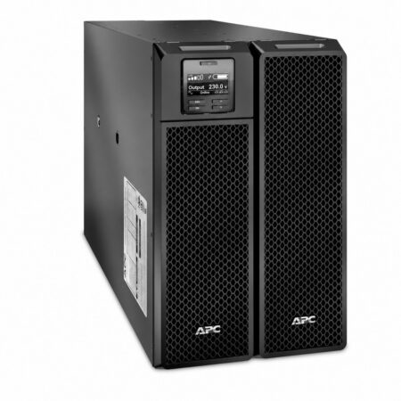 APC Smart-UPS SRT8KXLI Online-USV 8000 VA im Tower-Gehäuse mit LCD-Display, Schrägansicht von vorn